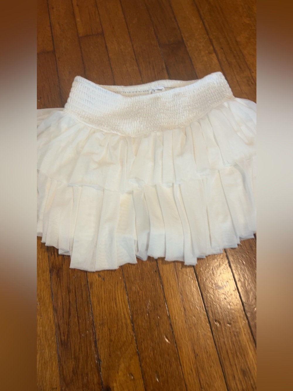 White Tiered Ruffle Mini Skirt - Women's